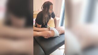 Livvy Dunne American Influencer Tits Out Getting Stretched in Spa By Black Masseuses Leak Premium Video