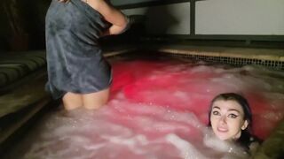 Denims W Her Friend Jacuzzi Towel Strip Exclusive Live