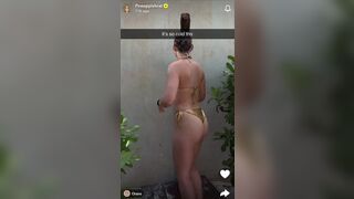 Pineapplebrat In Golden Bikini Outdoor Shower Video Leak
