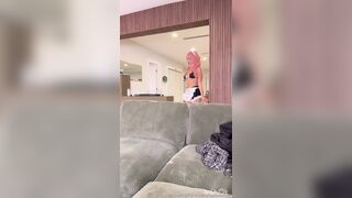 Layladeline B/g Maid Cosplay Pink Wig Onlyfans Porn Leaked