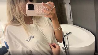 Breckie Hill Hard Nips Seethrough White Top Onlyfans Leaked Video