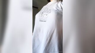 Christina Khalil Tits Flashed Lifts Up Her White Top Sex Tape Leak