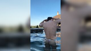 christina Khalil Ppv Mesh Bikini Outdoor Pool Pussy Slips Leak