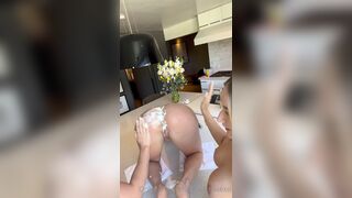 Skylarmaexo Kitchen Ggg Licking Off Whip cream On Pussy Leak Onlyfans