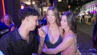 Flashing Emma & Ellie James - 6th Street Shenanigans Leaked Bralessforever Video