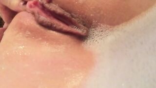 Imamberhahn Spreads Her Pink Pussy with Soap Bubbles in the Bathtub