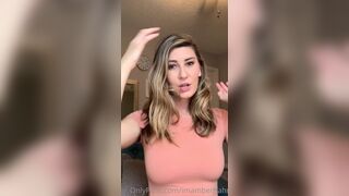 Imamberhahn Strips Peach Dress to Show Big Tits in the Living Room Nude