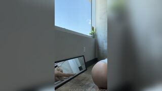Lialynn Teases Kneeling in Light Blue Panties