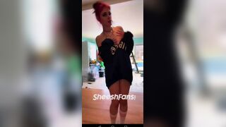 Naughty Barely Legal Teen Getting Nude Tits Drops Out On Live TikTok Leak