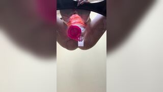 Bougie Bb On Glass Chair Rides A Pink Dildo Onlyfans