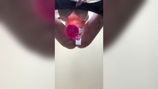 Bougie Bb On Glass Chair Rides A Pink Dildo Onlyfans