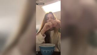 Chaos.siren02 TikTok live pierced nipple slip