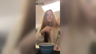 Chaos.siren02 TikTok live pierced nipple slip