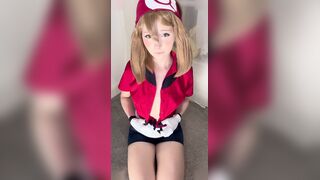 Sushibunniii Pleasures Herself With A Double Dildo As Pokémon’s May