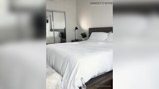 Marley Wynn rides her dildo in a maid uniform until she cums