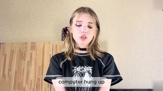 Gothic Nerd Fixes Her PC Then Takes A Hot Creampie