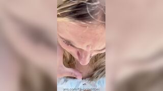 Ambie Bambi Sucks Cock By The Poolside