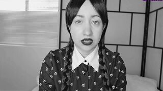 LalunaLewd Teases In Black And White Lingerie