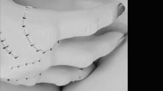 LalunaLewd Teases In Black And White Lingerie