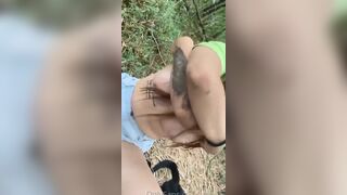 Valeria Castañeda Pleasures Her Plump Ass With A Dildo Outside