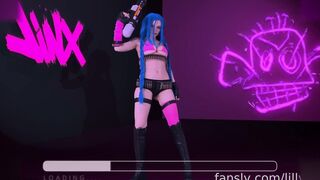 Jinx Watches Missslily Gag On Her Big Dildos