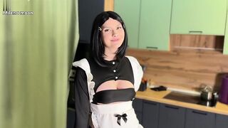 Milena Moon Pleasures Her Boss To Save Her Maid Position