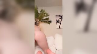 Cas Summer Straddles A Suction Dildo In The Buff