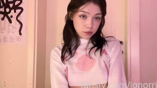 Jonorris Teases With A Vibrant Toy In Lace Stockings