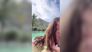Slo Enjoys A Solo Session Beside The Pool