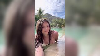 Slo Enjoys A Solo Session Beside The Pool