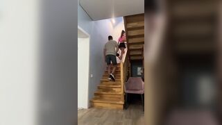 Petite Angel Takes Rough Anal On The Steps